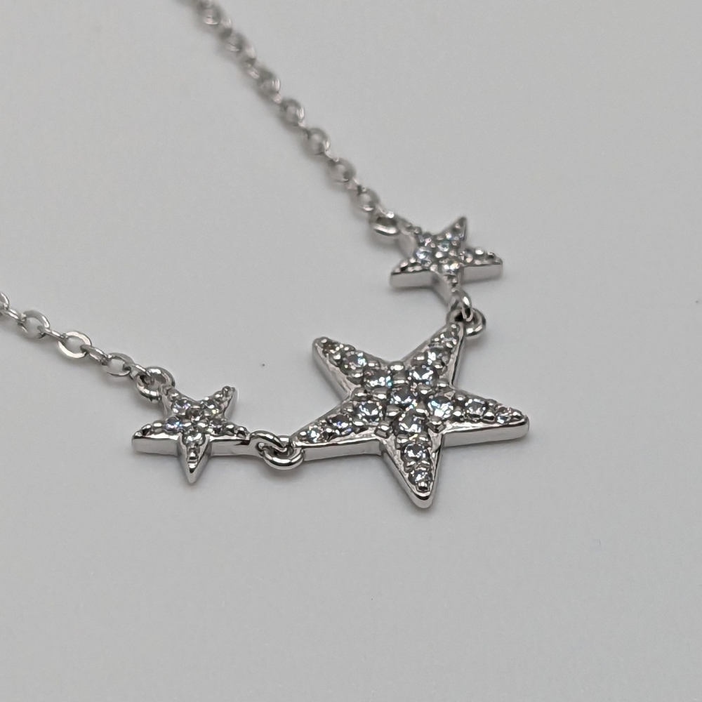 SAVE 20% Tri-Star Cubic Zirconia & Sterling Silver, 18", 2 Available NWOT